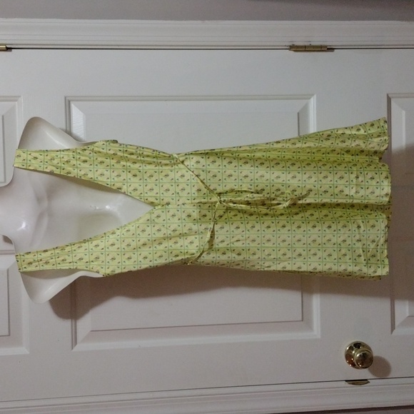 Pink By Frankies Bikinis Yellow Patterned Floral Sleeveless Dress XS ๐ - Picture 7 of 11